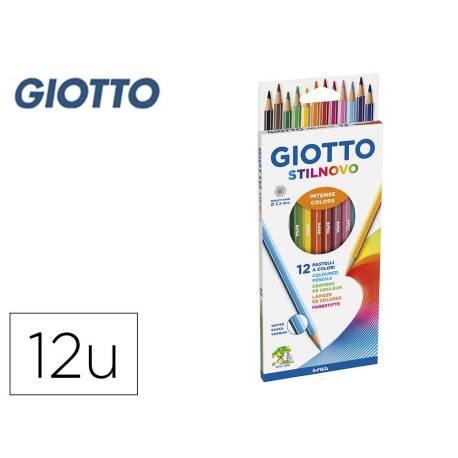 Lapices de colores intensos Giotto hexagonales con 12 unidades