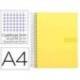 Bloc Liderpapel Din A4 micro crafty cuadrícula 5mm 5 bandas 4 taladros tapa forrada 90 gr 120 hojas amarillo