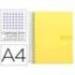 Bloc Liderpapel Din A4 micro crafty cuadrícula 5mm 5 bandas 4 taladros tapa forrada 90 gr 120 hojas amarillo