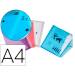 CARPETA MARCA LIDERPAPEL DOSSIER BROCHE POLIPROPILENO DIN A4 PACK DE 4 COLORES SURTIDOS