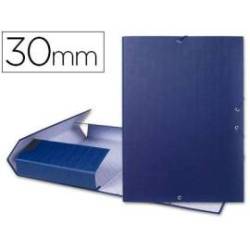 Carpeta de proyectos Liderpapel de carton con gomas Paper Coat lomo 30 mm azul