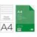 Recambio Liderpapel DIN A4 4 taladros 60 gr rayado horizontal