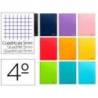 Cuaderno espiral Tamaño cuarto 80 hojas Tapa blanda Cuadricula 5 mm 60 g/m2 Con margen en Colores surtidos (No se puede elegir)
