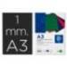 Tapa de Encuadernacion Carton Liderpapel DIN A3 Negra 1mm pack 50 uds