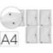 Carpeta liderpapel dossier broche 36664 polipropileno din a4 pack de 5 unidades incolora transparente multitaladro
