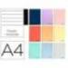 Cuaderno espiral Liderpapel Wonder Tamaño DIN A4 80 hojas Tapa plastico Rayado horizontal 90 g/m2 Con margen en Colores Surtidos