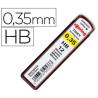 MINAS MARCA ROTRING GRAFITO 0,35 MM HB ESTUCHE DE 12 MINAS
