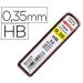 MINAS MARCA ROTRING GRAFITO 0,35 MM HB ESTUCHE DE 12 MINAS