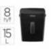 DESTRUCTORA DE DOCUMENTOS MARCA FELLOWES P-42C CAPACIDAD 8H SEGURIDAD P4 GRAPAS Y TARJETAS PAPELERA 15 L