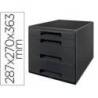 FICHERO CAJONES DE SOBREMESA LEITZ RECYCLE 4 CAJONES NEGRO 287X270X363 MM