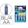 PILA MARCA VARTA ALCALINA LONGLIFE POWER AA TIPO LR-06 BLISTER DE 4 UNIDADES