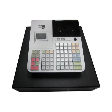 REGISTRADORA ECR SAMPOS ER-60 COLOR BLANCA 28 DEPARTAMENTOS DISPLAY VFD ANTIREFLEJOS CONFORME NORMATIVA FACTURA