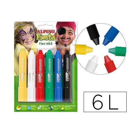 Barra maquillaje Alpino stick 6 colores surtidos