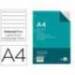Recambio Liderpapel A4 100 hojas 100g/m2 horizontal con doble margen y con 4 taladros