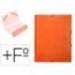 Carpeta clasificadora carton gomas Paper Coat Liderpapel naranja