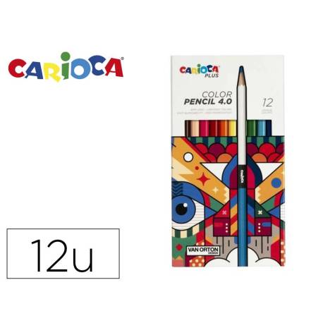 LAPICES DE COLORES MARCA CARIOCA PLUS 4.0 CAJA DE 12 UNIDADES COLORES SURTIDOS