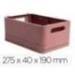 CAJA MULTIUSOS MARCA EXACOMPTA SMART CASE DIN A5+ PLASTICO RECICLADO PLEGABLE COLOR ROSA VIEJO 275X40X190 MM