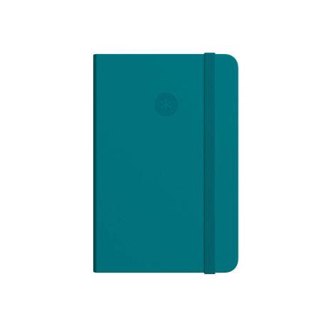 CUADERNO CON GOMILLA ANTARTIK NOTES TAPA BLANDA DIN A6 CUADRICULA VERDE AGUAMARINA 100 HOJAS 80 GR FSC