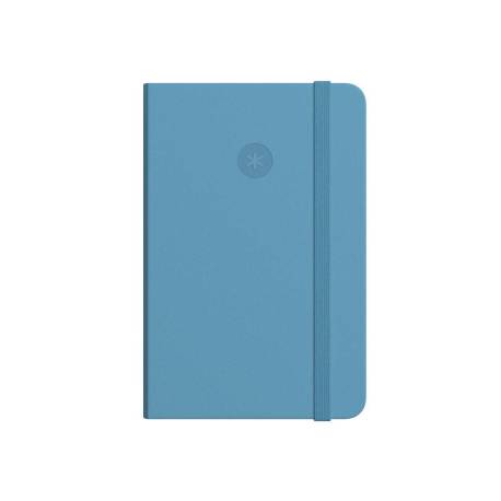 CUADERNO CON GOMILLA ANTARTIK NOTES TAPA DURA DIN A6 HOJAS CUADRICULA AZUL CLARO 100 HOJAS 80 GR FSC