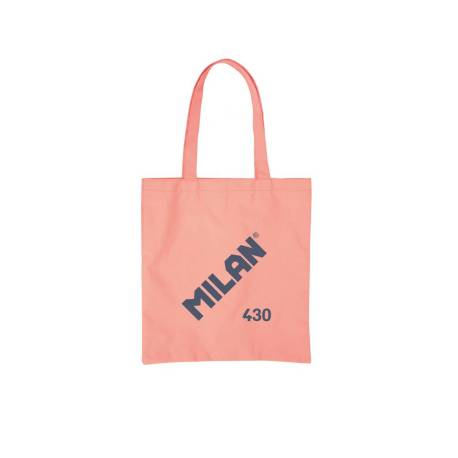 BOLSA CON ASAS MARCA MILAN TOTE BAG SERIE 1918 COLOR ROSA 380X410 MM