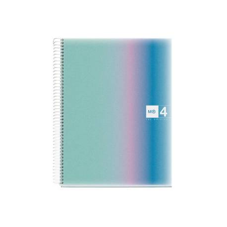 CUADERNO ESPIRAL MARCA MIQUELRIUS DIN A4 120 HOJAS 70 GR CUADRO 5 MM TAPA POLIPROPILENO AURORA SANTORINI