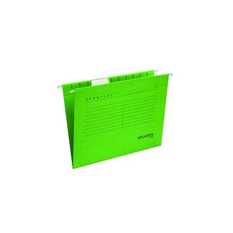 CARPETA COLGANTE TARIFOLD ATLANTA EUROFLEX DIN A4 CARTULINA 100%RECICLADA FSC VERDE CAJA DE 25