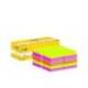 BLOC DE NOTAS ADHESIVAS QUITA Y PON MARCA POST-IT COLORES SURTIDOS 76X76 MM CON 100 HOJAS PACK DE 18+6 UNIDADES