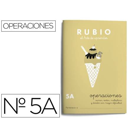 Cuaderno Rubio Matemáticas Operaciones nº 5 A Sumar, restar, multiplicar y dividir con mayor dificultad