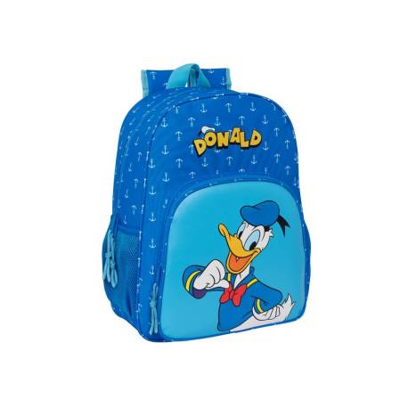 MOCHILA ESCOLAR SAFTA ADAPTABLE A CARRO DONALD DUCK 140X330X420 MM POLIESTER