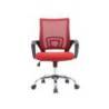 SILLA MARCA Q-CONNECT OFICINA SIENA MALLA BASE METALICA ALT MAX 1000 ANC 560 PROF 570 RUEDAS PREMIUM COLOR NEGRO ROJO