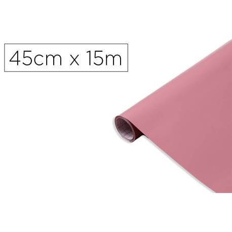 ROLLO ADHESIVO D-C-FIX COLOR ROSA CENIZA MATE ANCHO 45 CM LARGO 15 MT