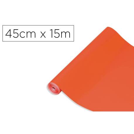 ROLLO ADHESIVO D-C-FIX COLOR NARANJA ANCHO 45 CM LARGO 15 MT