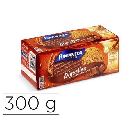 GALLETA MARCA FONTANEDA DIGESTIVE CHOCOLATE CON LECHE FIBRA CAJA DE 300 GR