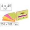 Bloc Quita y Pon Post-It ® Super Sticky 149X98 mm Neon XXL