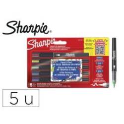 ROTULADOR MARCA SHARPIE ACRYLIC PUNTA PINCEL BLISTER DE 5 UNIDADES COLORES SURTIDOS