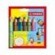 LAPICES DE COLORES MARCA STABILO WOODY 3 EN 1 DUO ESTUCHE DE 6 COLORES SURTIDOS