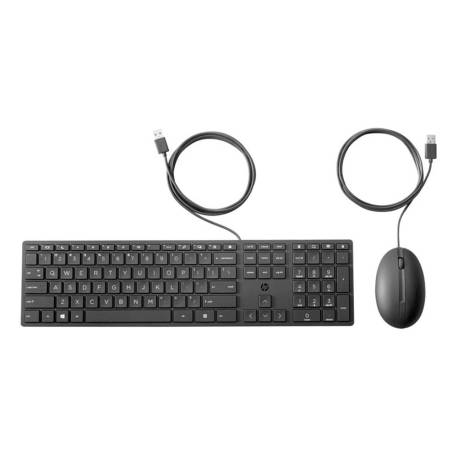 SET TECLADO + RATON MARCA HP COMBO 320MK USB-A LONGITUD 1.8 M COLOR NEGRO