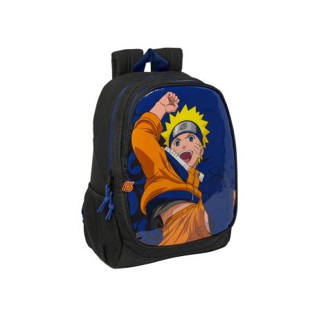 MOCHILA ESCOLAR SAFTA ADAPTADA CARRO NARUTO NINJA 440X320X160 MM POLIESTER