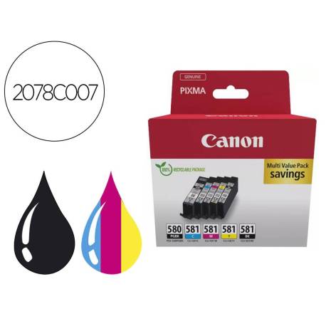 CARTUCHOS MARCA CANON PIXMA MULTIPACK 580 Y 581 2078C007