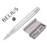 ROLLER BELIUS UNSTOPPABLE PLATEADO TINTA NEGRA CAJA DE DISEÑO
