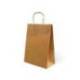 BOLSA KRAFT MARCA BASIKA NATURAL RECICLADO 90 GR ASA RETORCIDA TAMAÑO "L" 320X140X400 MM