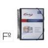 CARPETA PARDO ESCAPARATE CON ESPIRAL 80 FUNDAS FOLIO PERSONALIZABLE NEGRO