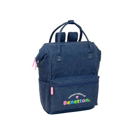 MOCHILA SAFTA CON ASAS PARA PORTATIL 13" BENETTON DENIM 190X270X400 MM