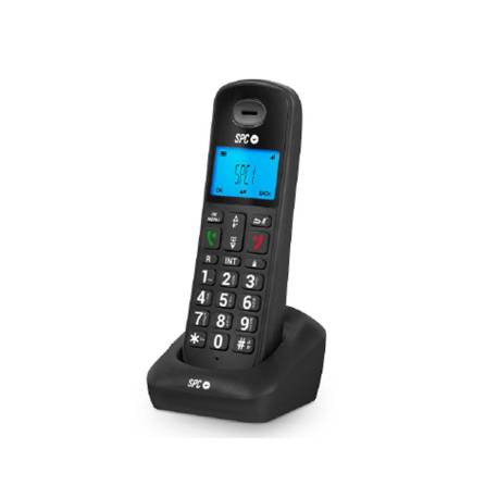 TELEFONO SPC INALAMBRICO MARCA DECT GOSSIP 2 PANTALLA RETROILUMINADA MODO ECO IDENTIFICADOR DE LLAMADAS