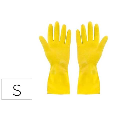 GUANTES DE LATEX SATINADOS CON RELIEVE ANTI DESLIZANTE SIN POLVO PAR TALLA PEQUEÑA