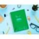 CUADERNO ESPIRAL LIDERPAPEL DIN A5 PAUTAGUIA TAPA PLASTICO 80H 90GR CUADRO PAUTADO 3 MM CON MARGEN VERDE