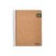 CUADERNO ESPIRAL LIDERPAPEL DIN A5 TAPA CARTULINA KRAFT CONTRACOLADA 120H PAPEL 100% RECICLADO 80 GR LISO