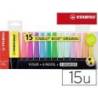 Rotulador Stabilo Boss 70 Fluorescente Colores Surtidos Blister de 15 unidades