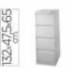 Archivador carpetas colgantes 4 cajones gris