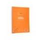 CUADERNO ESPIRAL LIDERPAPEL DIN A5 PAUTAGUIA TAPA PLASTICO 80H 90GR CUADRO PAUTADO 4MM NARANJA